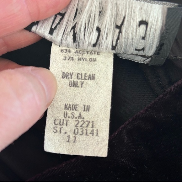 RAMPAGE Vtg 90s Y2K Oxblood Velvet Whimsigoth Halter Mini Dress Size 11 M - Picture 7 of 11